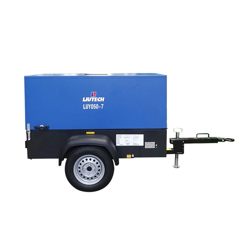 050-7 Liutech Air Compressor175 PSI Diesel 7 Bar Mesin Kompresor Udara untuk Penambangan