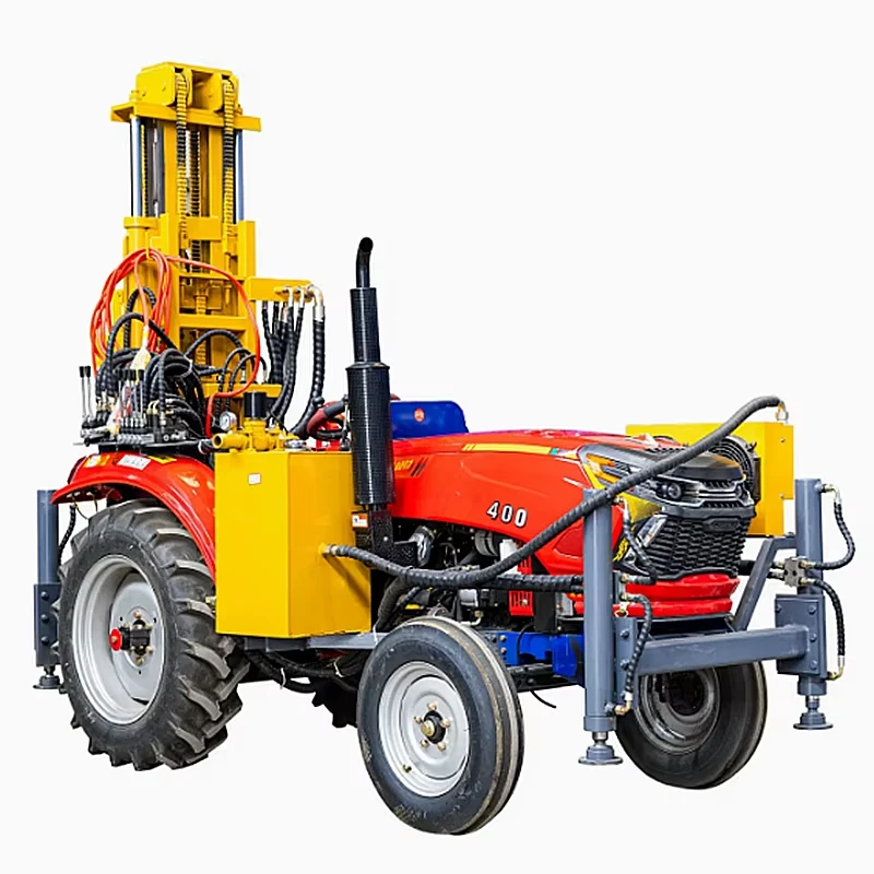 Rig Pengeboran Sumur Air Pneumatik yang Dipasang di Traktor